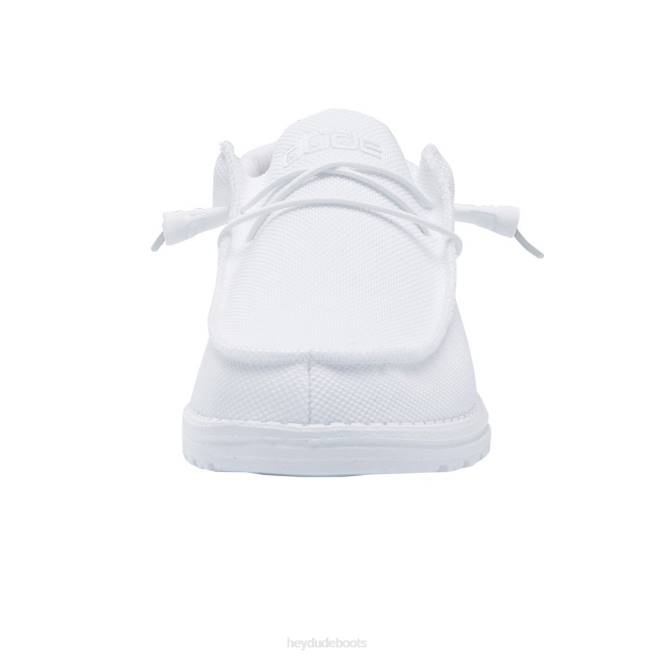 Men Arctic White Hey Dude Wally Sox Shoes H6P6458