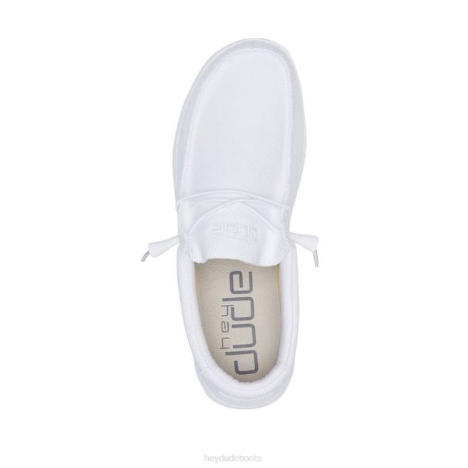 Men Arctic White Hey Dude Wally Sox Shoes H6P6458