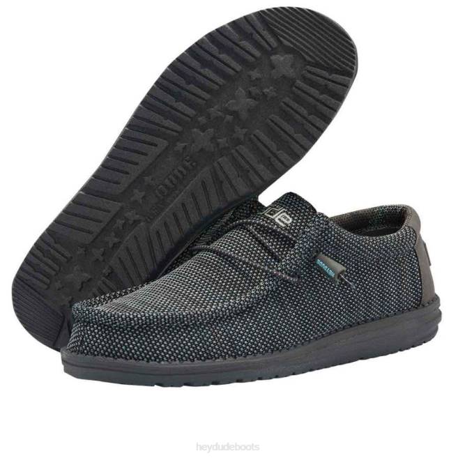 Men Asphalt Azur Hey Dude Wally Sox Shoes H6P6346