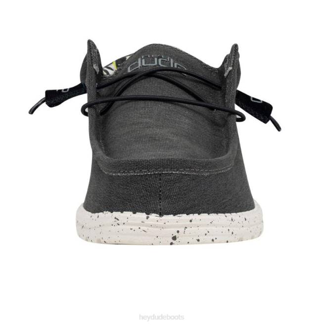 Men Black Hey Dude Wally Stretch Shoes H6P6317