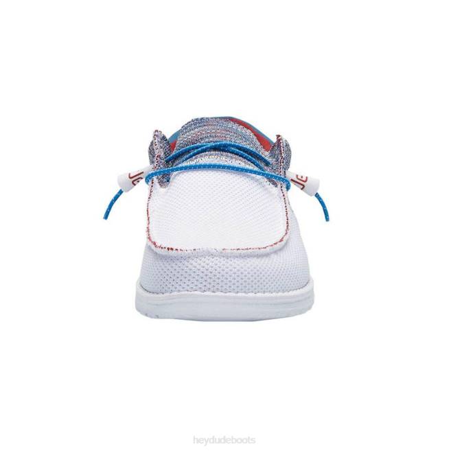 Men Blue Red Hey Dude Wally Sox Funk Shoes H6P6392