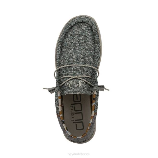 Men Blue Shadow Hey Dude Wally Sox Funk Shoes H6P6388