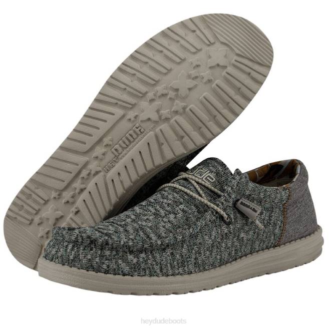 Men Blue Shadow Hey Dude Wally Sox Funk Shoes H6P6447