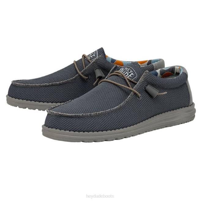 Men Blue Shadow Hey Dude Wally Sox Triple Needle Shoes H6P6441