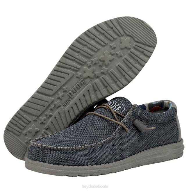 Men Blue Shadow Hey Dude Wally Sox Triple Needle Shoes H6P6441