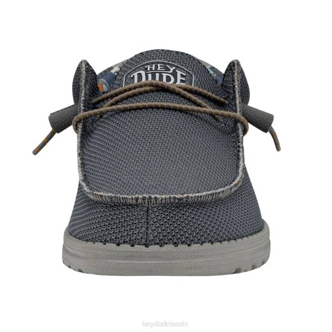 Men Blue Shadow Hey Dude Wally Sox Triple Needle Shoes H6P6441