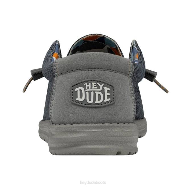 Men Blue Shadow Hey Dude Wally Sox Triple Needle Shoes H6P6441