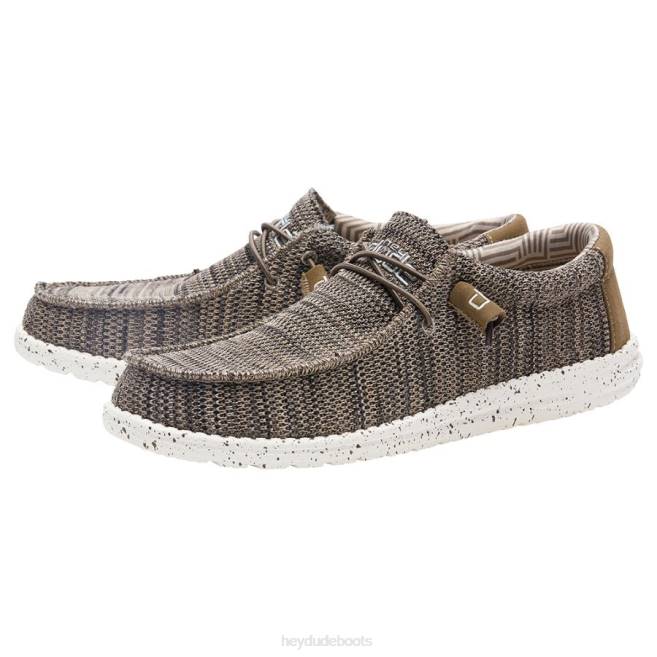 Men Brown Hey Dude Wally Sox Shoes H6P6339