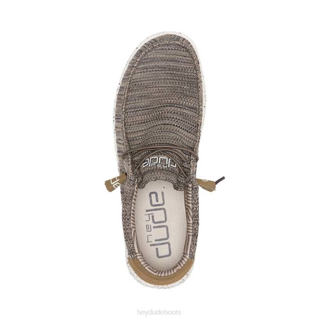 Men Brown Hey Dude Wally Sox Shoes H6P6339