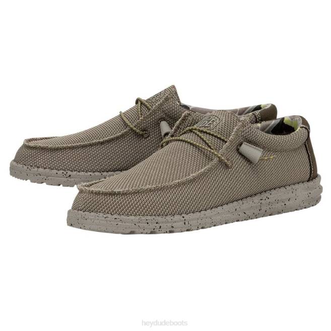 Men Camel Hey Dude Wally Sox Triple Needle Shoes H6P6445