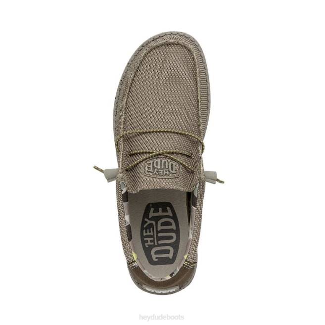 Men Camel Hey Dude Wally Sox Triple Needle Shoes H6P6445