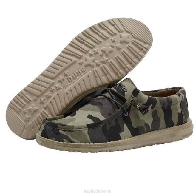 Men Camo Hey Dude Wally Shoes H6P6395