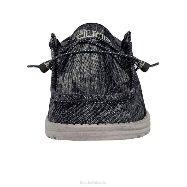 Men Camo Tweed Hey Dude Wally Shoes H6P6460