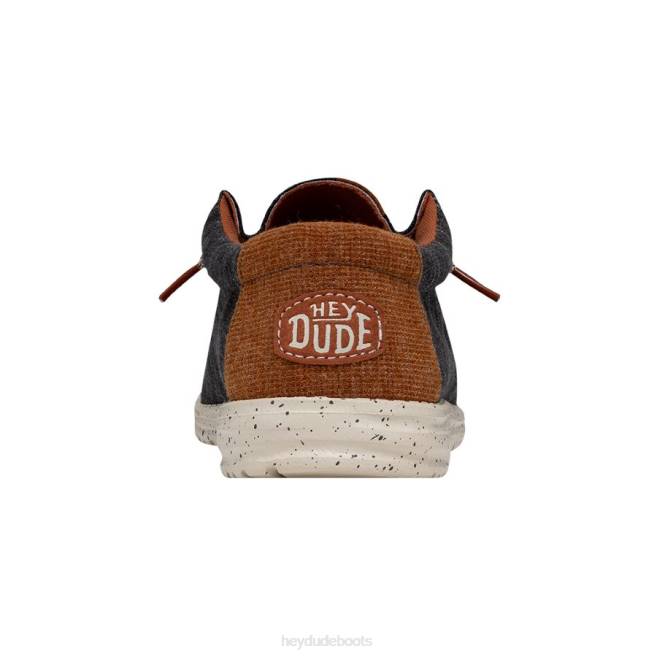 Men Charcoal Hey Dude Wally Jersey Shoes H6P6347