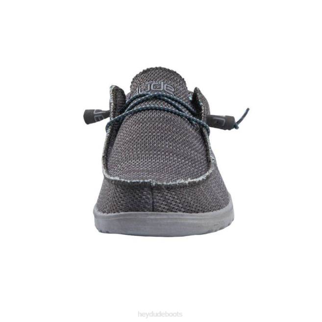 Men Charcoal Hey Dude Wally Sox Shoes H6P6338