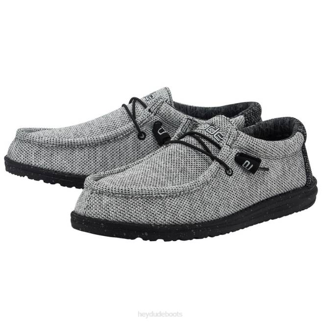 Men Dark Web Hey Dude Wally Stretch Shoes H6P6314
