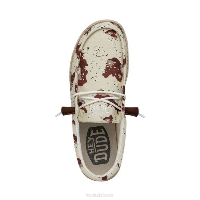 Men Desert Camo Hey Dude Wally Camouflage Shoes H6P6433