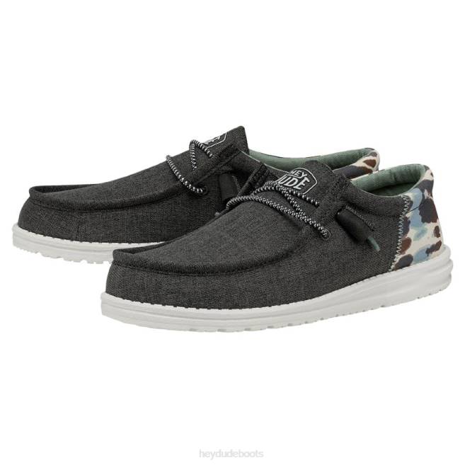 Men Grey Hey Dude Wally Funk Tie Dye Shoes H6P6351