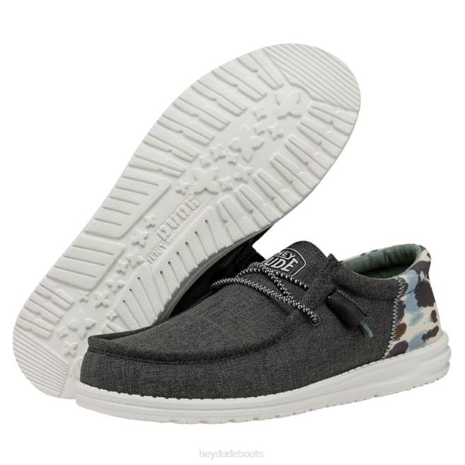 Men Grey Hey Dude Wally Funk Tie Dye Shoes H6P6351