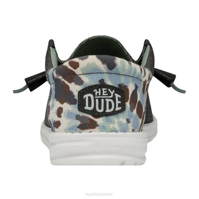 Men Grey Hey Dude Wally Funk Tie Dye Shoes H6P6351