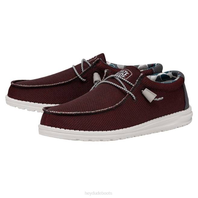 Men Karanda Red Hey Dude Wally Sox Triple Needle Shoes H6P6443