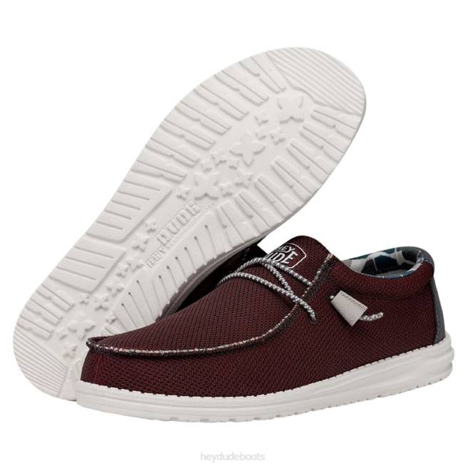 Men Karanda Red Hey Dude Wally Sox Triple Needle Shoes H6P6443