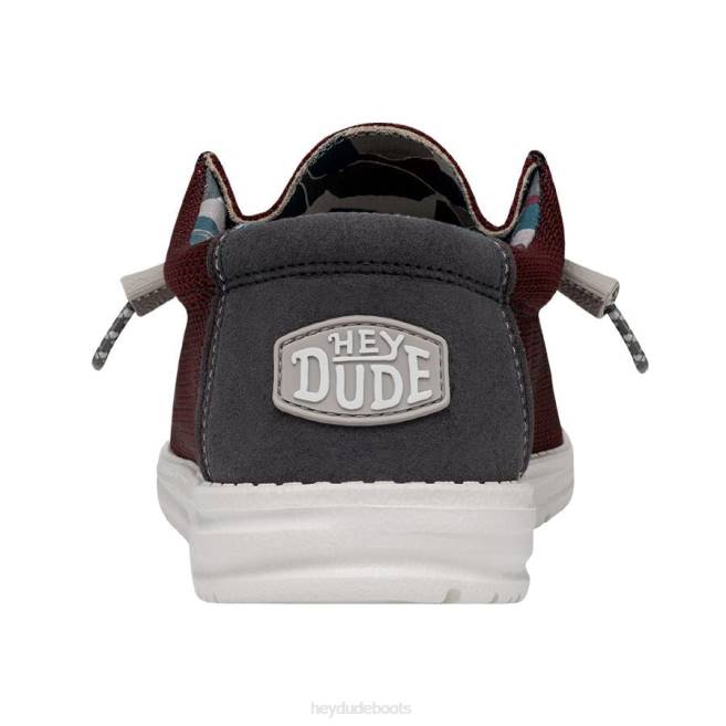 Men Karanda Red Hey Dude Wally Sox Triple Needle Shoes H6P6443