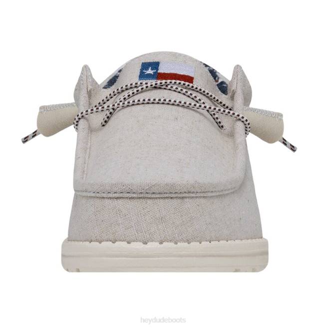 Men Off White Hey Dude Wally Texas Canvas Shoes H6P6362