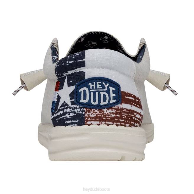 Men Off White Hey Dude Wally Texas Canvas Shoes H6P6362