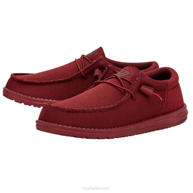 Men Red Hey Dude Wally Funk Mono Shoes H6P6384