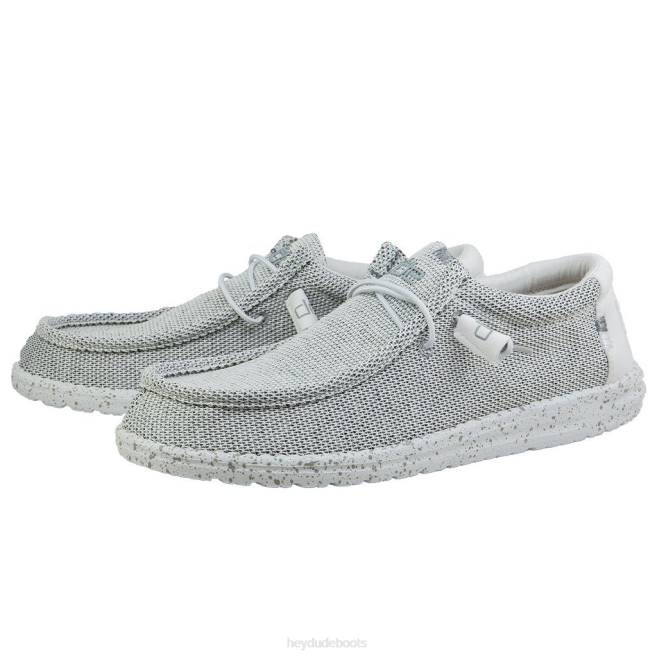 Men Stone White Hey Dude Wally Sox Shoes H6P6337