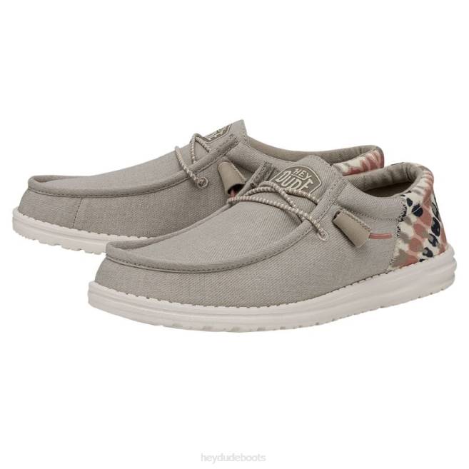 Men Tan Hey Dude Wally Funk Tie Dye Shoes H6P6352