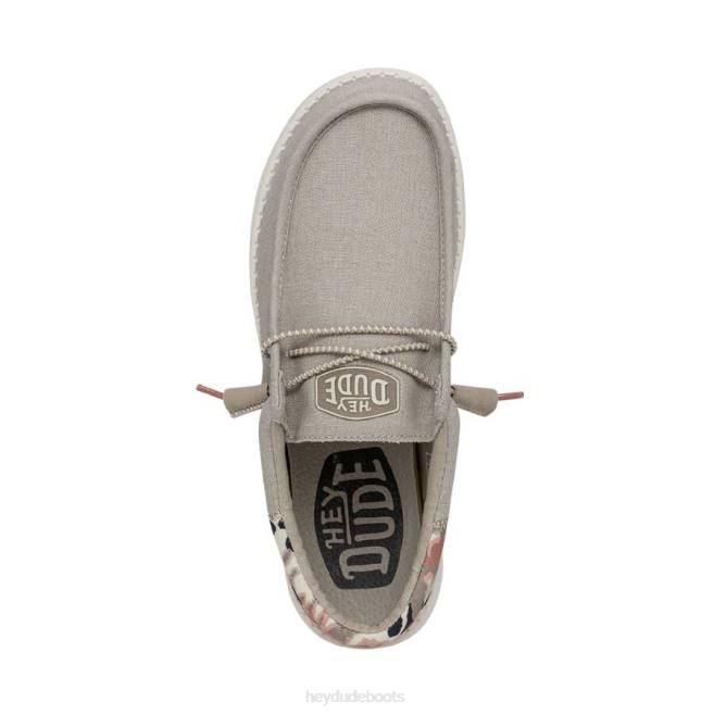 Men Tan Hey Dude Wally Funk Tie Dye Shoes H6P6352