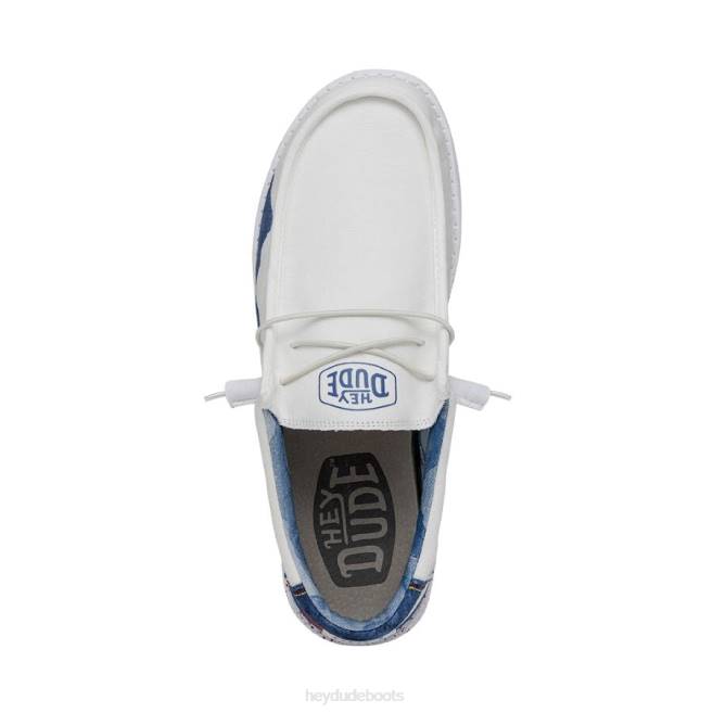 Men White Hey Dude Wally Colorado Watercolor Shoes H6P6368