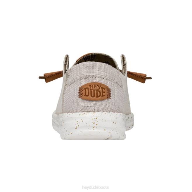 Men Cream Hey Dude Wendy Washed Canvas Shoes H6P617