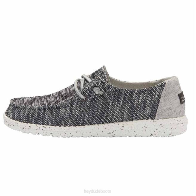 Men Dark Grey Hey Dude Wendy Sox Shoes H6P645