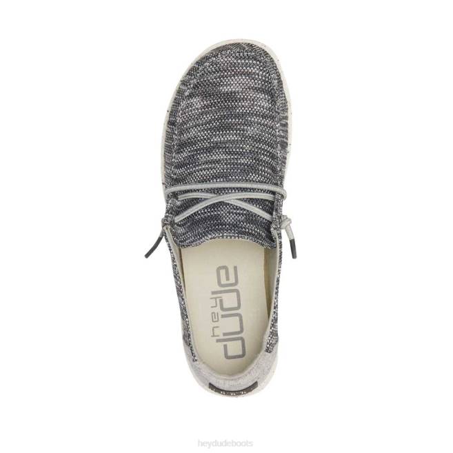Men Dark Grey Hey Dude Wendy Sox Shoes H6P645