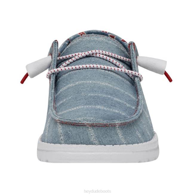 Men Denim Star Hey Dude Wendy Patriotic Shoes H6P6213