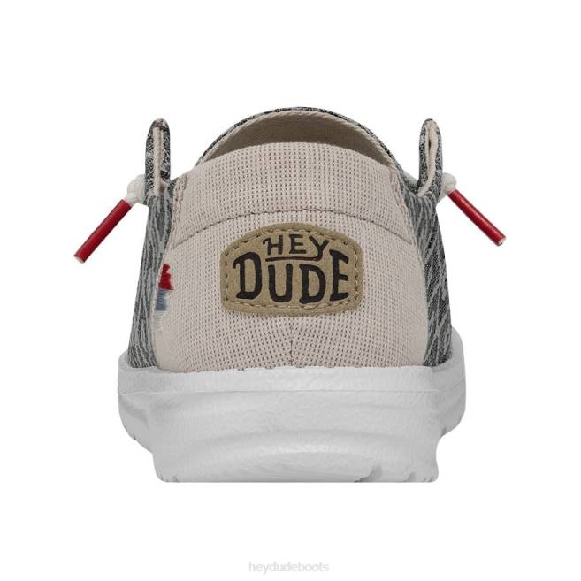 Men Embroidery Dark Grey Hey Dude Wendy Boho Shoes H6P670