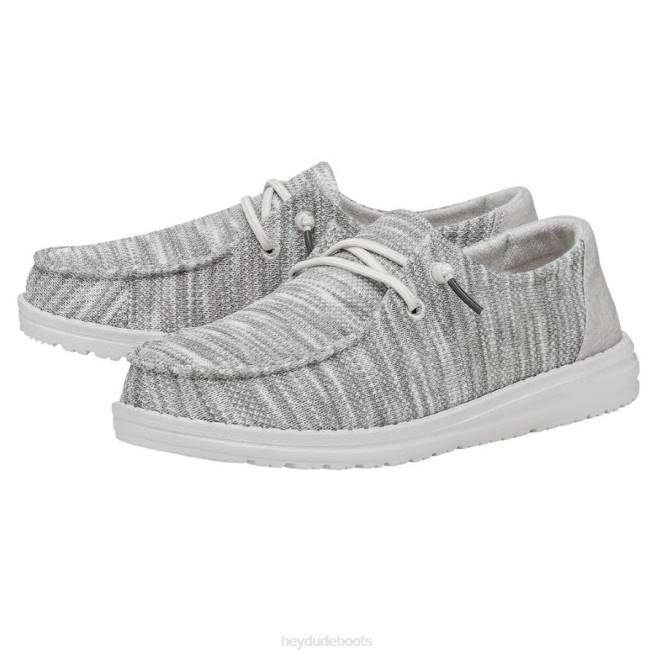 Men Glacier Grey Hey Dude Wendy Sox Wide Shoes H6P6111