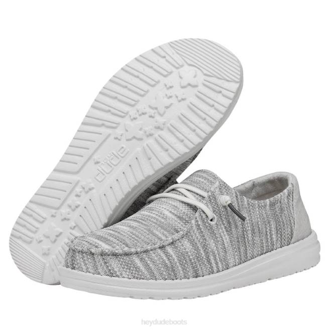 Men Glacier Grey Hey Dude Wendy Sox Wide Shoes H6P6111