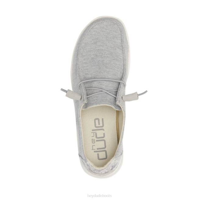 Men Glacier Grey Hey Dude Wendy Stretch Fleece Shoes H6P6185