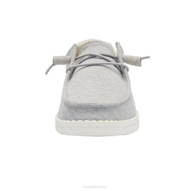 Men Glacier Grey Hey Dude Wendy Stretch Fleece Shoes H6P6191