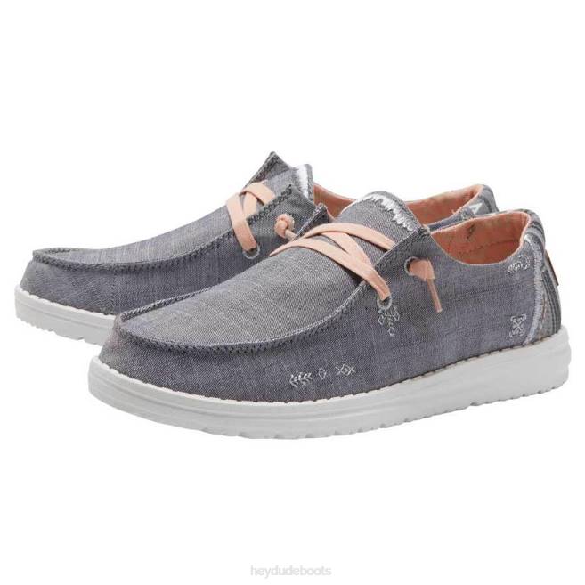 Men Grey Hey Dude Wendy Boho Shoes H6P668