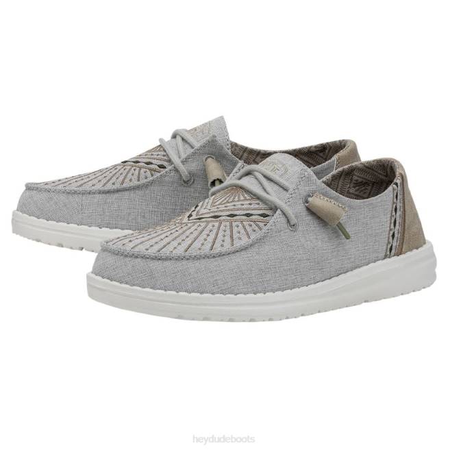 Men Grey Hey Dude Wendy Western Shoes H6P619