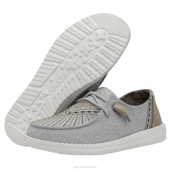 Men Grey Hey Dude Wendy Western Shoes H6P619