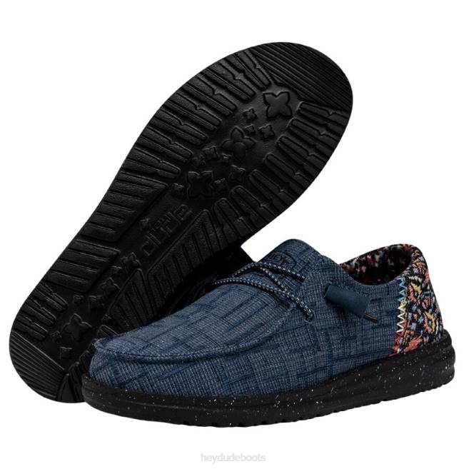 Men Midnight Rain Hey Dude Wendy Funk Slub Blanket Shoes H6P6119