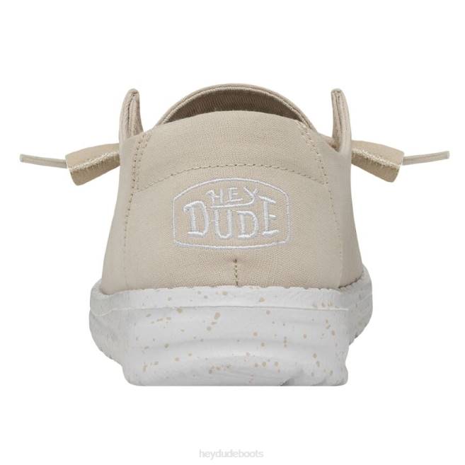 Men Natural Hey Dude Wendy Slub Canvas Shoes H6P634