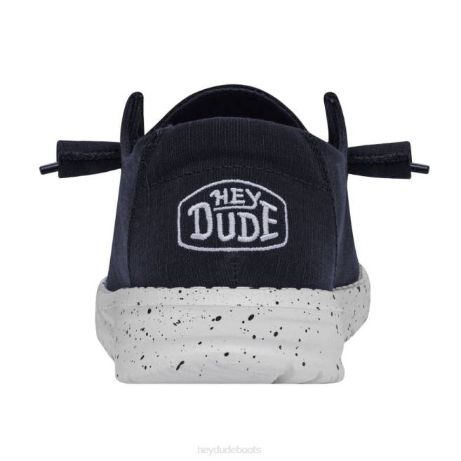 Men Navy Hey Dude Wendy Slub Canvas Shoes H6P631