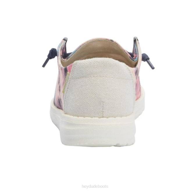 Men Navy Pink Hey Dude Wendy Tie Dye Shoes H6P6188